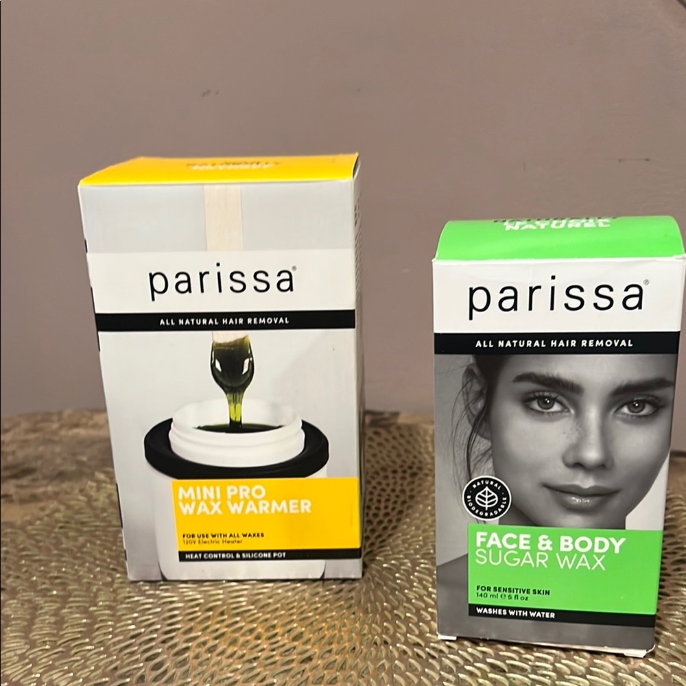 Parissa Mini Pro Wax Warmer and Face & Body Sugar Wax Bundle